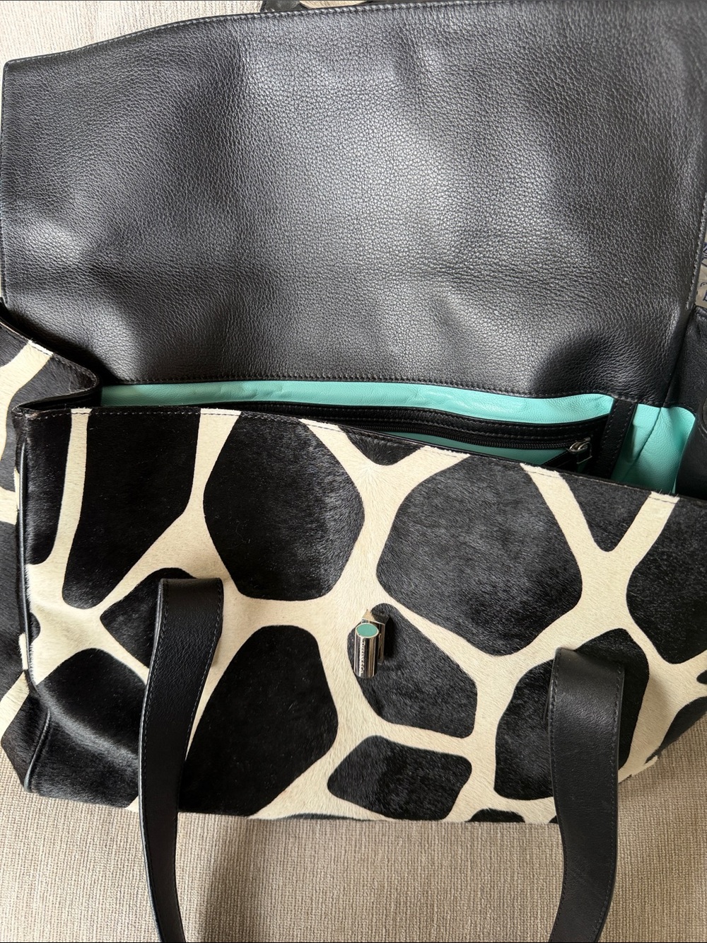 Tiffany & Co. Black and White Ponyhair Shoulder Bag - Picture 13 of 15